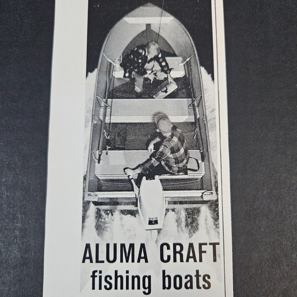 1962 Hupp Corp Alumacraft Fishing Boats‎ Vintage Print Ad Minneapolis MN Kodiak